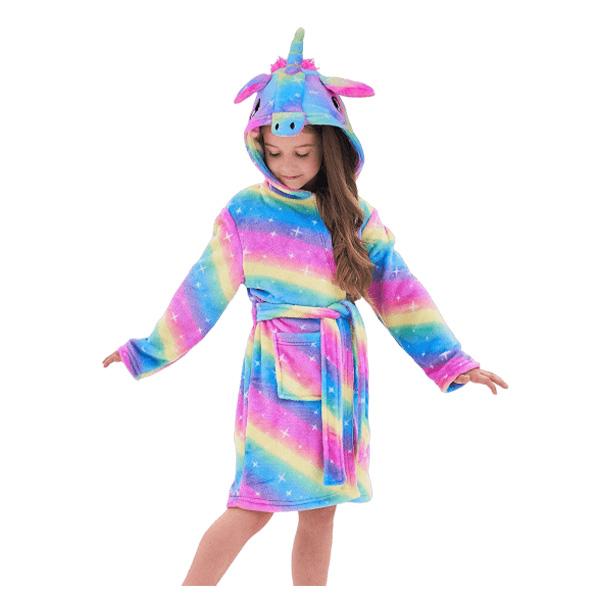 Einhorn Regenbogen Bademantel